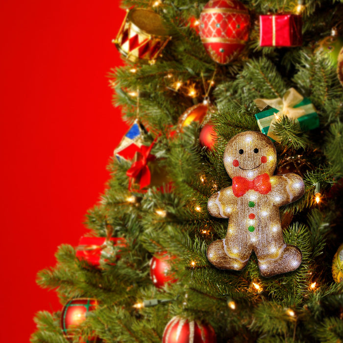 MA MAISON PAN DI ZENZERO LUMINOSO 40 LED 28X8X37 CM A CORRENTE PERSONAGGIO SIMPATICO