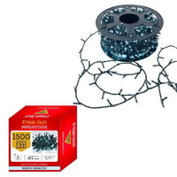 HIGH-TECH FILO LED 1500 MINILUCCIOLE BIANCO GHIACCIO CON BOB 67.5 MT USO INTERNO E ESTERNO