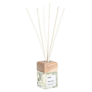 Diffusore per Ambienti con Bastoncini e Tappo in Legno Bizzotto Fragranza: Ambra Rosata, Formato: 100 ml