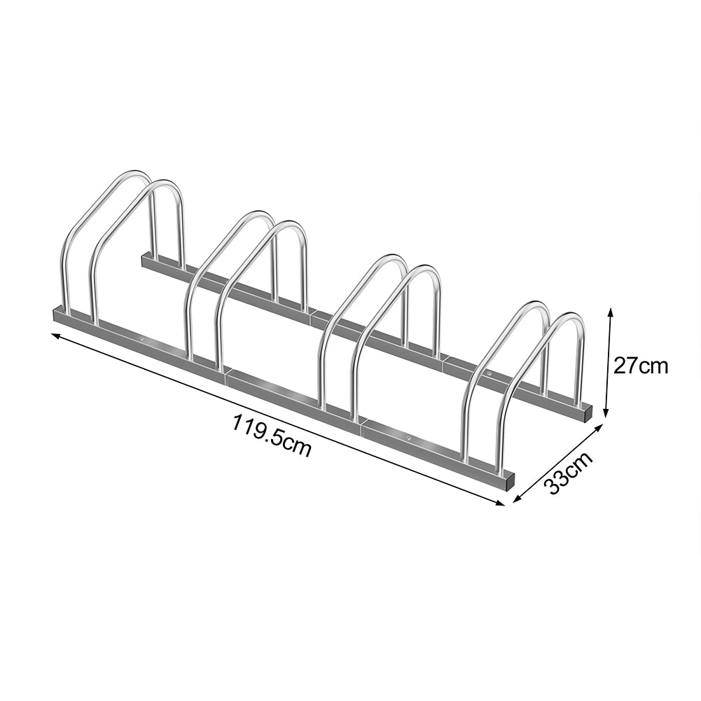 Parcheggio 4 Posti Porta Bici Stand Rastrelliera Cavalletto Biciclette Acciaio