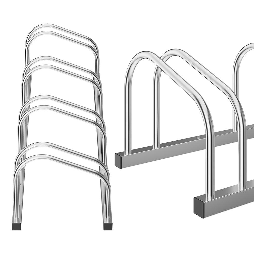 Parcheggio 4 Posti Porta Bici Stand Rastrelliera Cavalletto Biciclette Acciaio