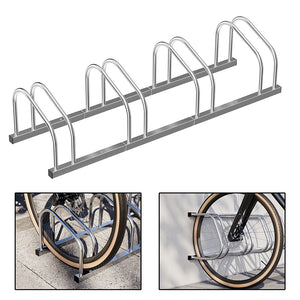 Parcheggio 4 Posti Porta Bici Stand Rastrelliera Cavalletto Biciclette Acciaio
