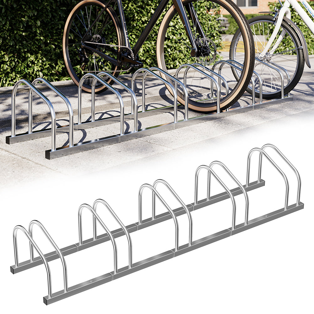 Parcheggio Porta Bici 5 Posti Stand Cavalletto Rastrelliera Bicicletta Acciaio