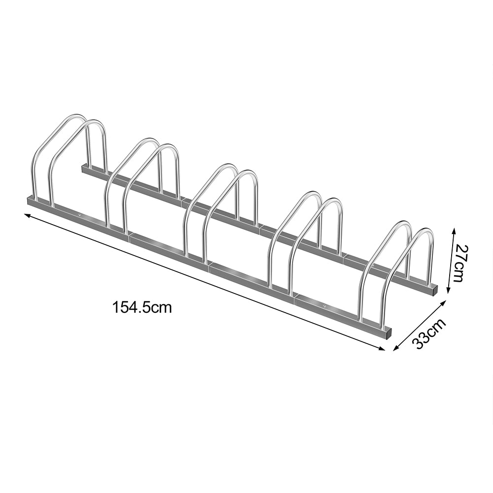 Parcheggio Porta Bici 5 Posti Stand Cavalletto Rastrelliera Bicicletta Acciaio
