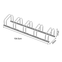 Parcheggio Porta Bici 5 Posti Stand Cavalletto Rastrelliera Bicicletta Acciaio