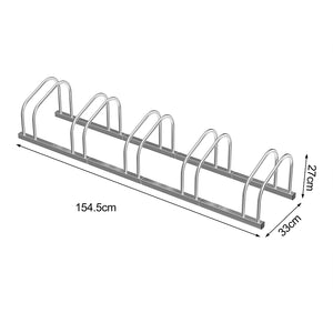 Parcheggio Porta Bici 5 Posti Stand Cavalletto Rastrelliera Bicicletta Acciaio