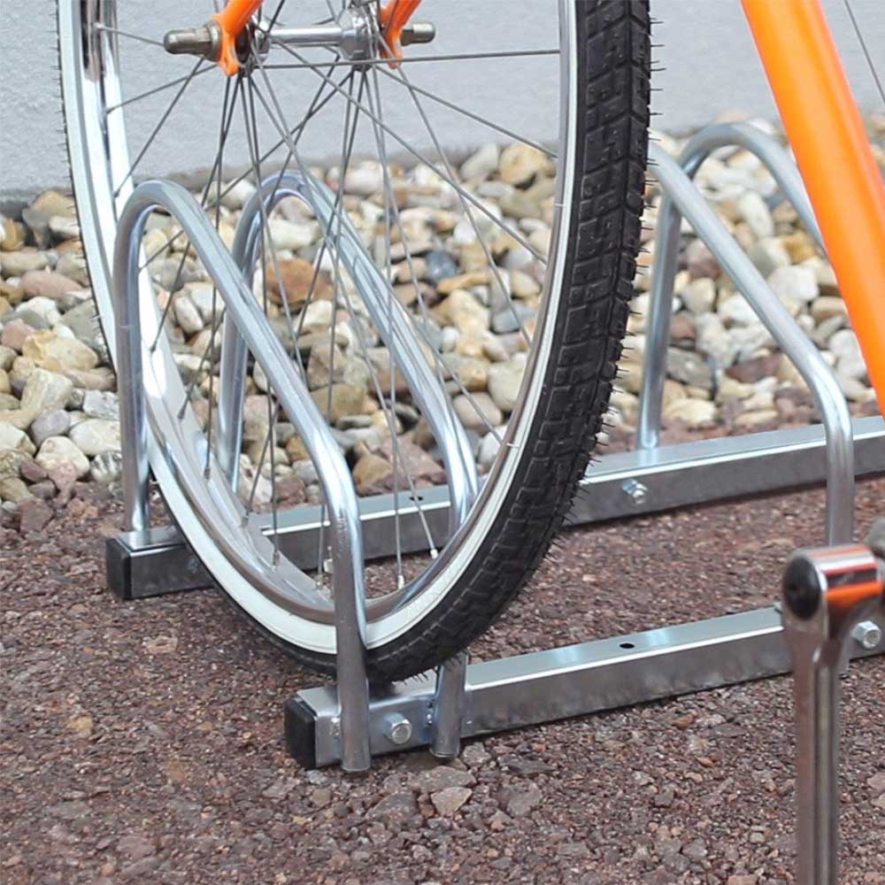 Parcheggio Porta Bici 5 Posti Stand Cavalletto Rastrelliera Bicicletta Acciaio