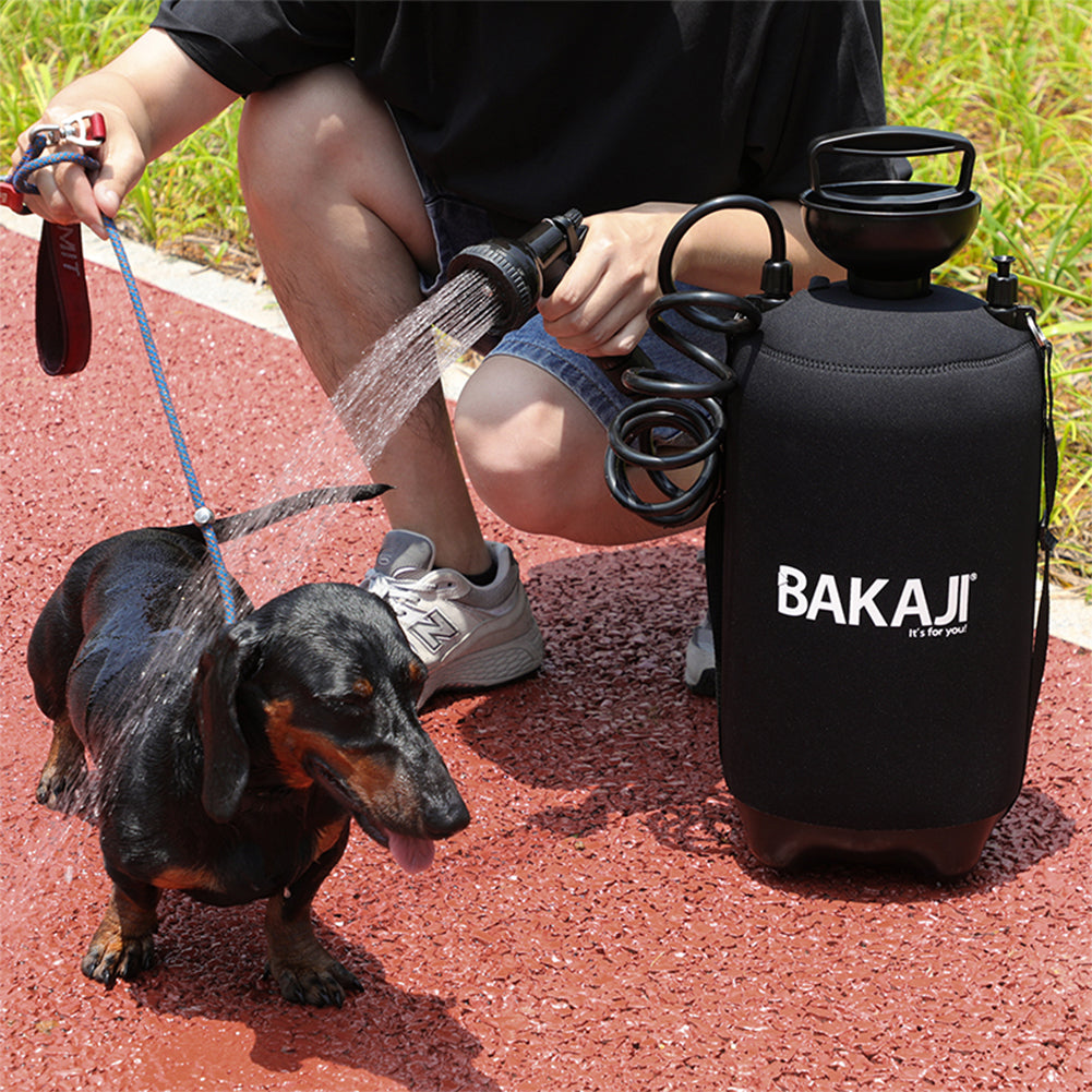 Doccia Multifunzione da Esterno 12L Portatile Tracolla Innaffiatoio Irrigatore