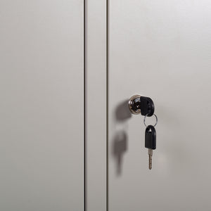 Armadio in Metallo Verniciato 2 Ante Spogliatoio con Ripiano Superiore 66X36X180cm