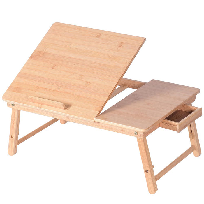 Tavolino Pieghevole Vassoio da Letto e Divano Porta PC con regolazione 65x40cm