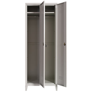 Armadio in Metallo Verniciato 2 Ante Spogliatoio con Ripiano Superiore 66X36X180cm