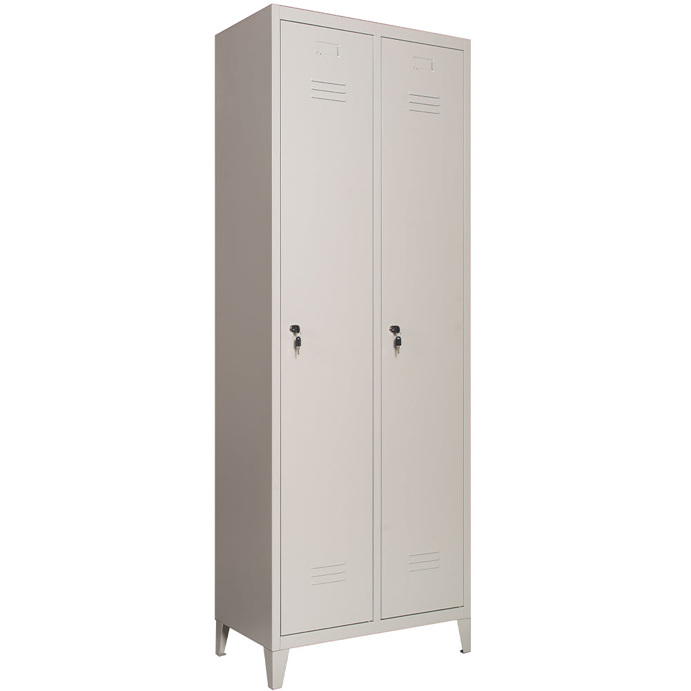Armadio in Metallo Verniciato 2 Ante Spogliatoio con Ripiano Superiore 66X36X180cm