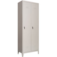 Armadio in Metallo Verniciato 2 Ante Spogliatoio con Ripiano Superiore 66X36X180cm