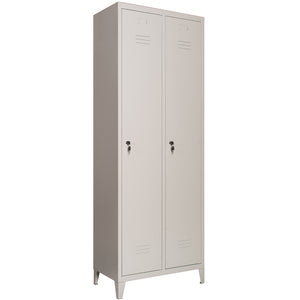Armadio in Metallo Verniciato 2 Ante Spogliatoio con Ripiano Superiore 66X36X180cm