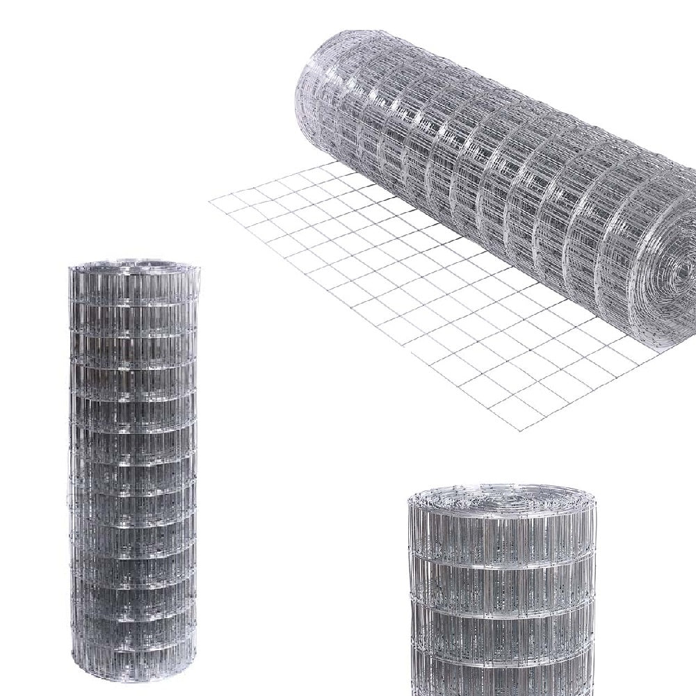 Recinzione Rete Metallica Elettrosaldata H 1 x 15MT Maglia 12x12mm Antiruggine