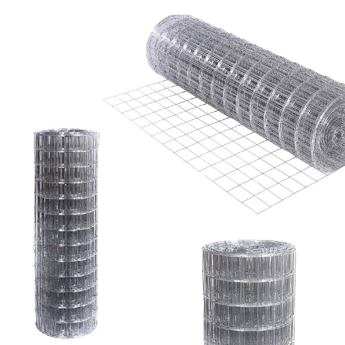 Recinzione Rete Metallica Elettrosaldata H 1 x 15MT Maglia 12x12mm Antiruggine