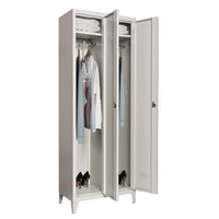 Armadio in Metallo Verniciato 2 Ante Spogliatoio con Ripiano Superiore 66X36X180cm