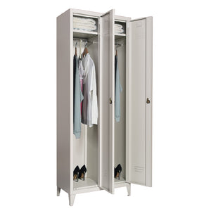 Armadio in Metallo Verniciato 2 Ante Spogliatoio con Ripiano Superiore 66X36X180cm