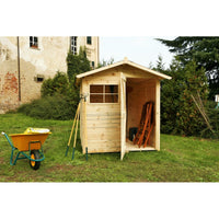 Casetta da Giardino in Legno di Pino da Esterno  con Pavimento, Ricovero Attrezzi, Doghe spessore 16mm - Articolo C200/2 - 100006