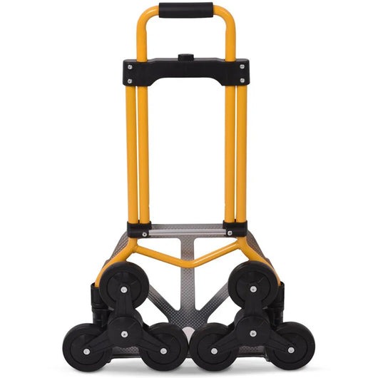 Carrello Saliscale Pieghevole Portapacchi in Acciaio Capacità 70 kg con 3 Ruote