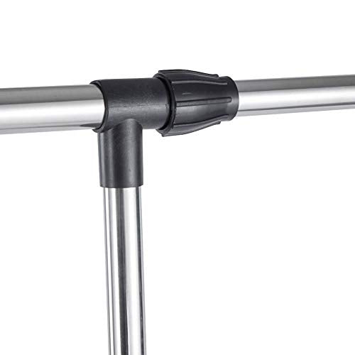 Stand Appendiabiti Allungabile Singolo Asta Estensibile con Ruote 89x41x93/145