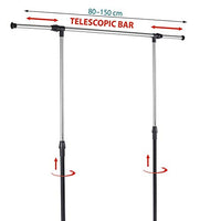Stand Appendiabiti Allungabile Singolo Asta Estensibile con Ruote 89x41x93/145