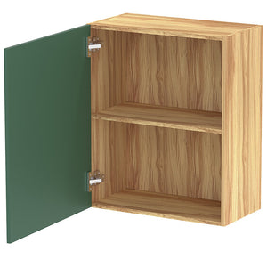 Pensile da Cucina Armadio Sospeso da Parete Anta Singola in Legno Colore Verde