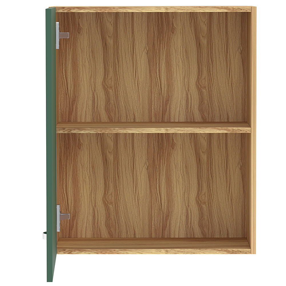 Pensile da Cucina Armadio Sospeso da Parete Anta Singola in Legno Colore Verde
