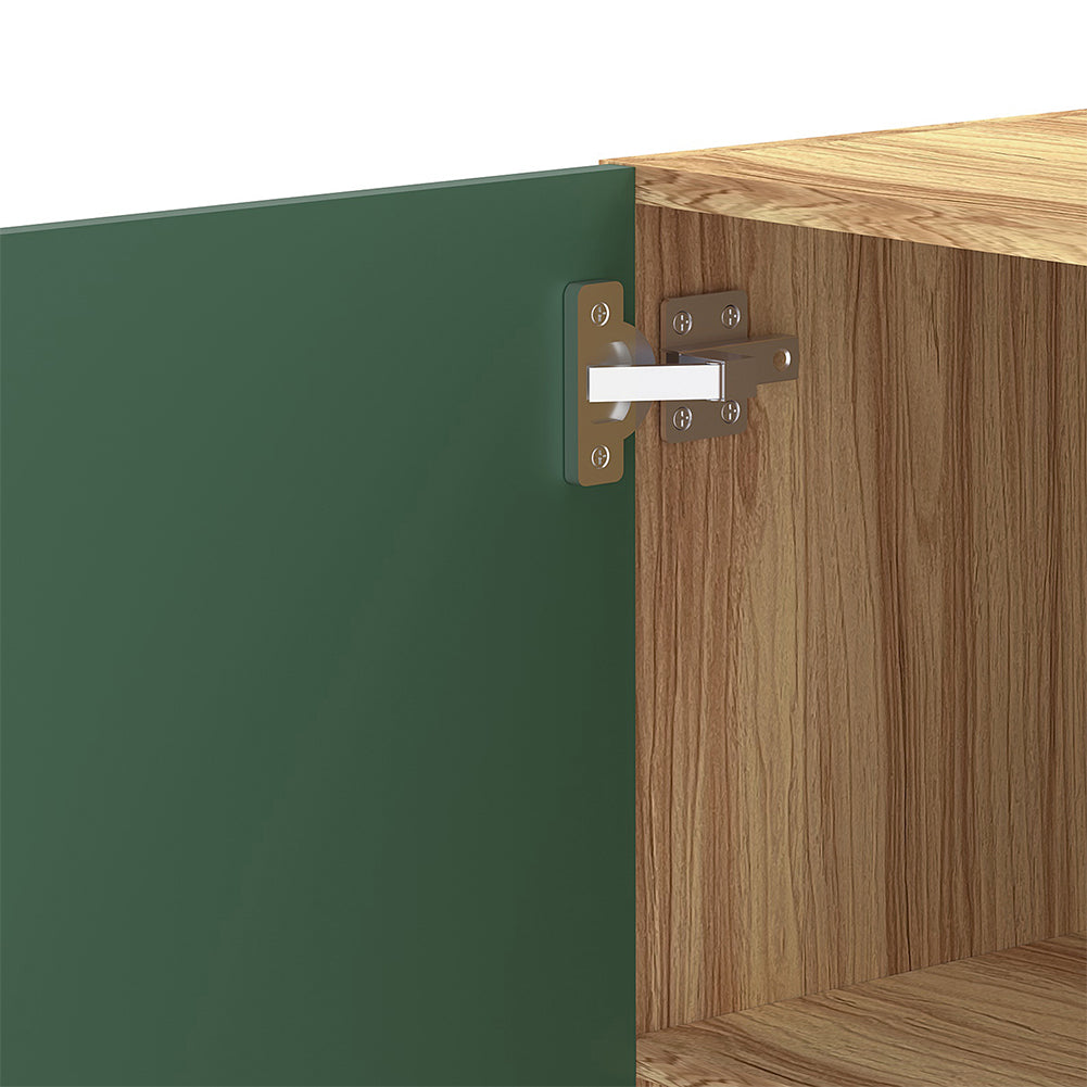 Pensile da Cucina Armadio Sospeso da Parete Anta Singola in Legno Colore Verde