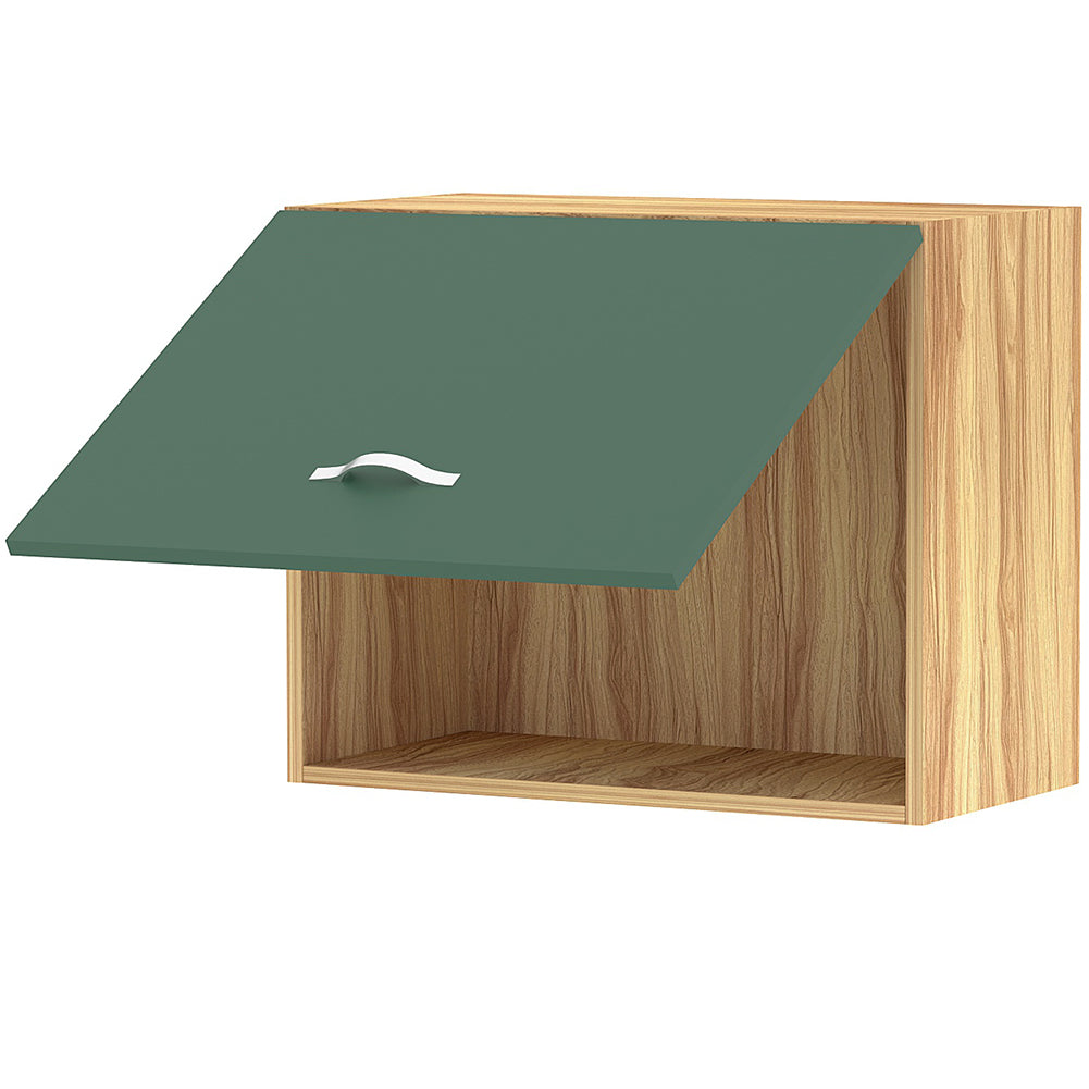 Pensile da Cucina Ribaltabile Muro Armadio Sospeso in Legno Parete Colore Verde