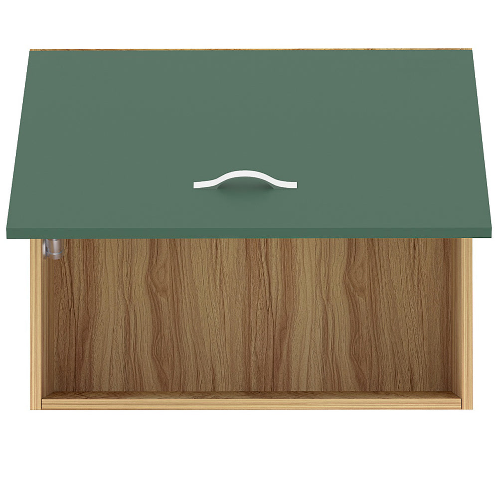 Pensile da Cucina Ribaltabile Muro Armadio Sospeso in Legno Parete Colore Verde