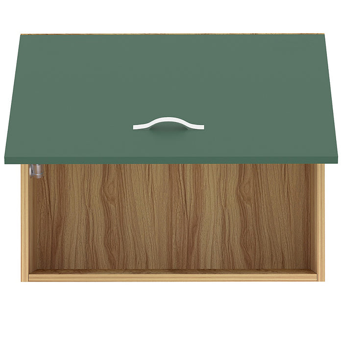 Pensile da Cucina Ribaltabile Muro Armadio Sospeso in Legno Parete Colore Verde