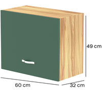 Pensile da Cucina Ribaltabile Muro Armadio Sospeso in Legno Parete Colore Verde