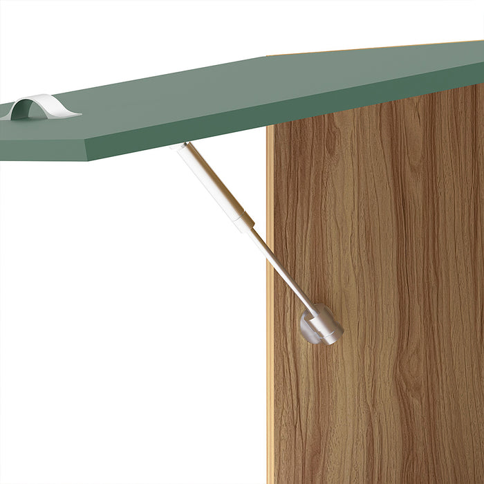 Pensile da Cucina Ribaltabile Muro Armadio Sospeso in Legno Parete Colore Verde