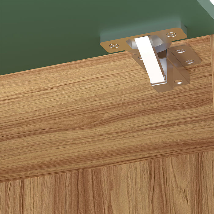 Pensile da Cucina Ribaltabile Muro Armadio Sospeso in Legno Parete Colore Verde