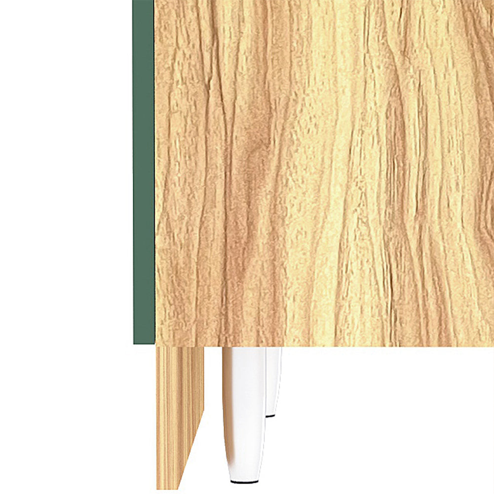 Mobile Sottolavello Cucina Componibile Mobiletto in Legno Colore Verde con 3 Ante