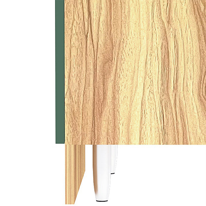 Mobile Sottolavello Cucina Componibile Mobiletto in Legno Colore Verde con 3 Ante