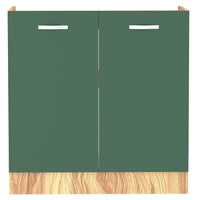 Mobile Sottolavello Cucina Componibile Mobiletto Legno Colore Verde con 2 Ante