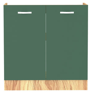 Mobile Sottolavello Cucina Componibile Mobiletto Legno Colore Verde con 2 Ante