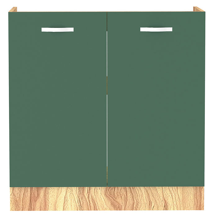 Mobile Sottolavello Cucina Componibile Mobiletto Legno Colore Verde con 2 Ante