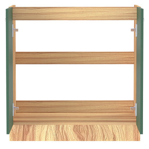 Mobile Sottolavello Cucina Componibile Mobiletto Legno Colore Verde con 2 Ante