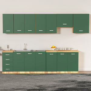 Mobile Sottolavello Cucina Componibile Mobiletto Legno Colore Verde con 2 Ante