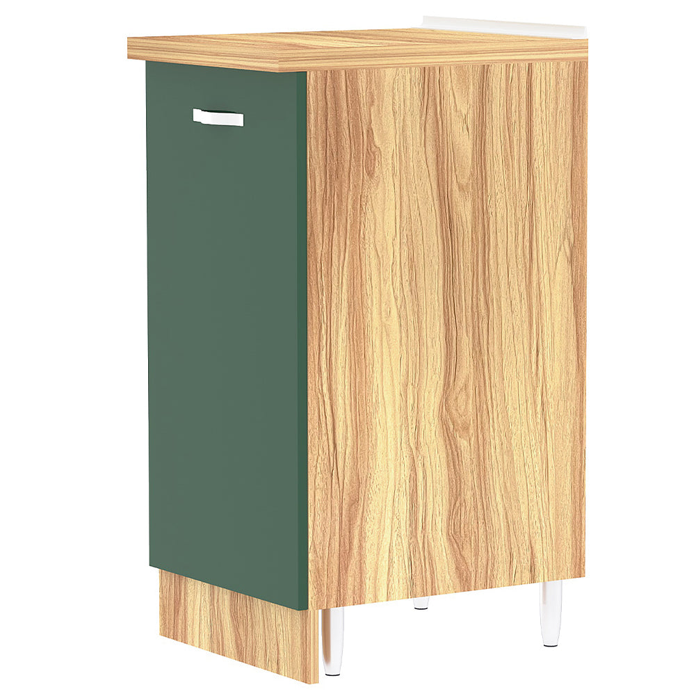 Mobile Base Cucina Componibile Minimal Colore Verde con 1 Anta e 2 Scomparti