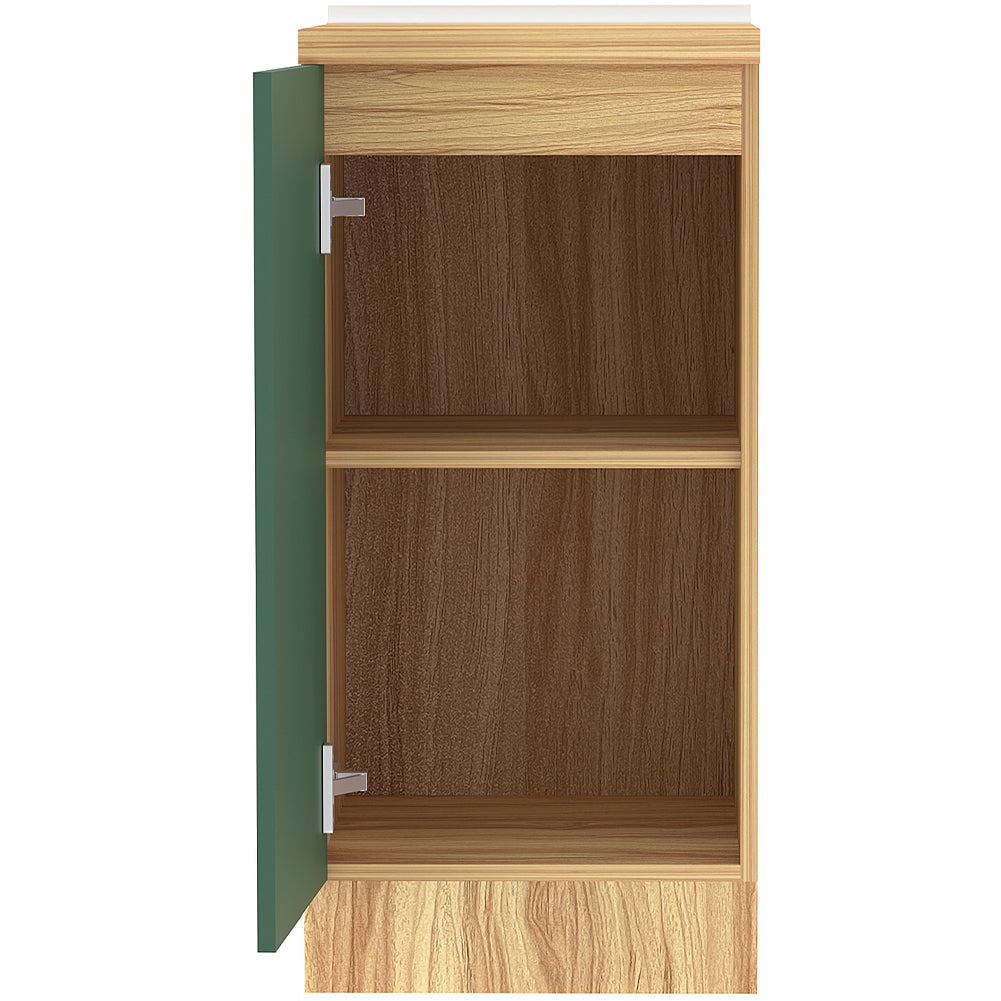 Mobile Base Cucina Componibile Minimal Colore Verde con 1 Anta e 2 Scomparti