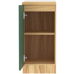 Mobile Base Cucina Componibile Minimal Colore Verde con 1 Anta e 2 Scomparti