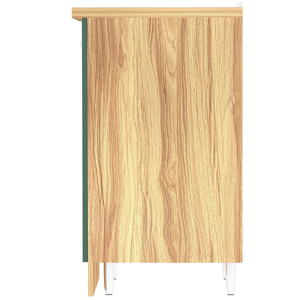 Mobile Base Cucina Componibile Minimal Colore Verde con 1 Anta e 2 Scomparti