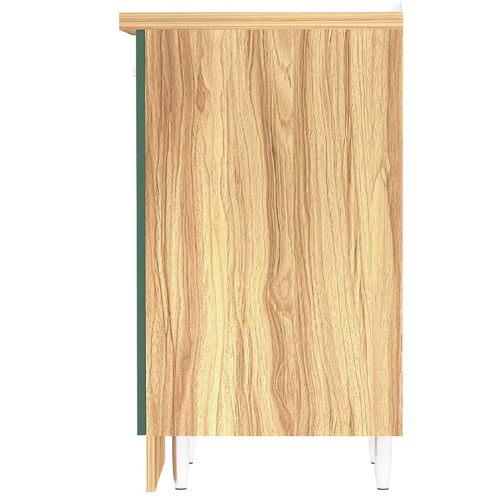 Mobile Base Cucina Componibile Minimal Colore Verde con 1 Anta e 2 Scomparti