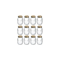 12 BARATTOLI 500CC QUATTRO STAGIONI BORMIOLI VASO PER CONSERVE CON 12 TAPPI INCLUSI