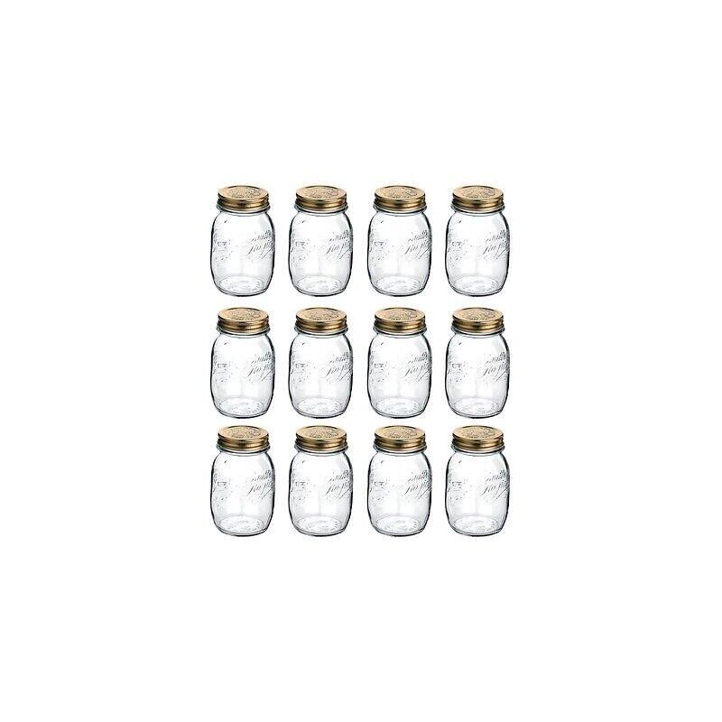 12 BARATTOLI 500CC QUATTRO STAGIONI BORMIOLI VASO PER CONSERVE CON 12 TAPPI INCLUSI