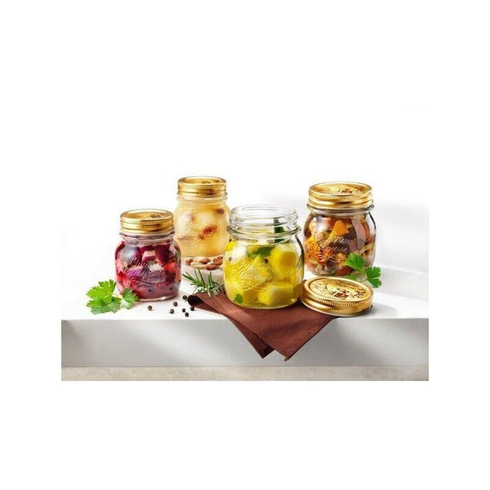 12 BARATTOLI 500CC QUATTRO STAGIONI BORMIOLI VASO PER CONSERVE CON 12 TAPPI INCLUSI
